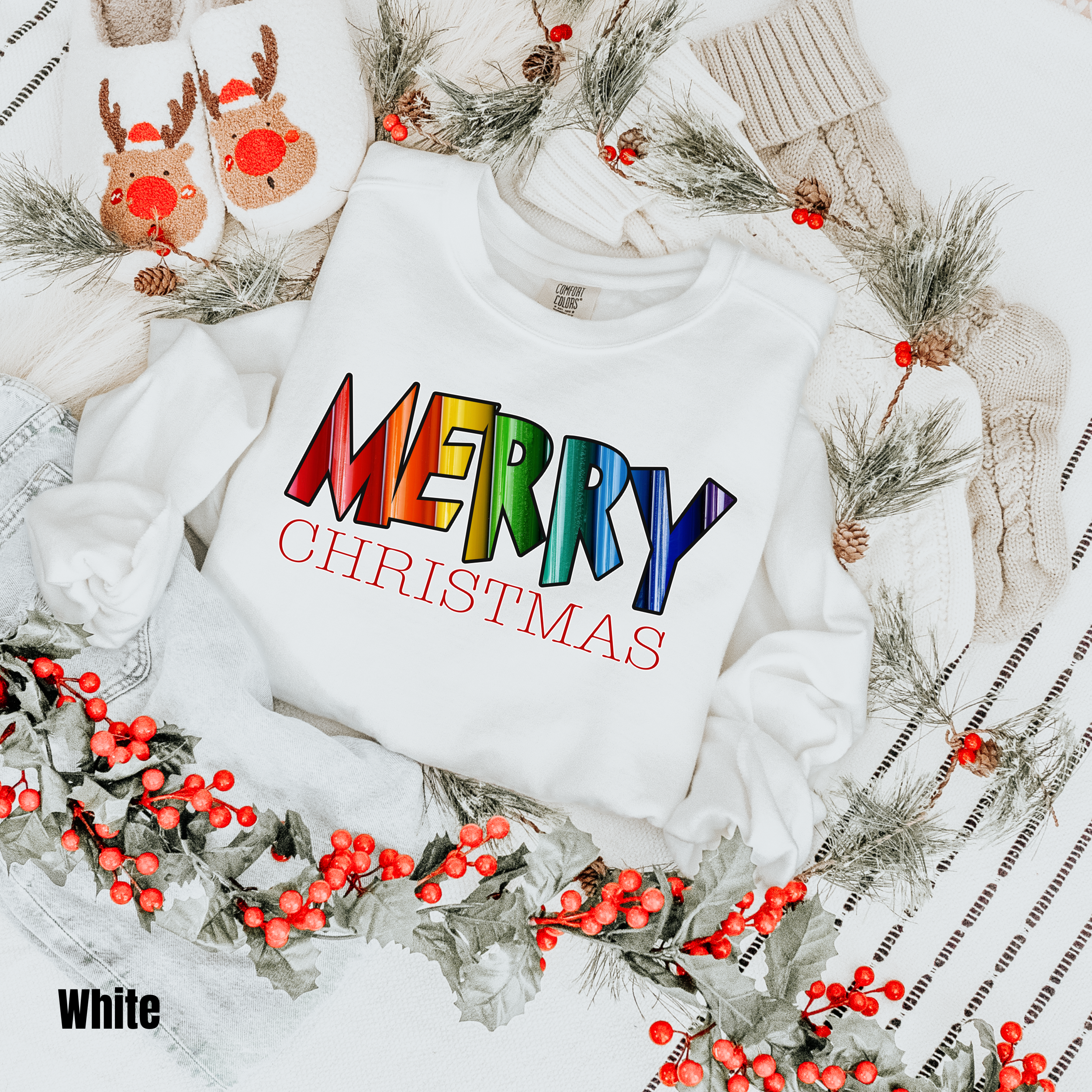 Merry Christmas  #2 Comfort Colors Sweatshirt