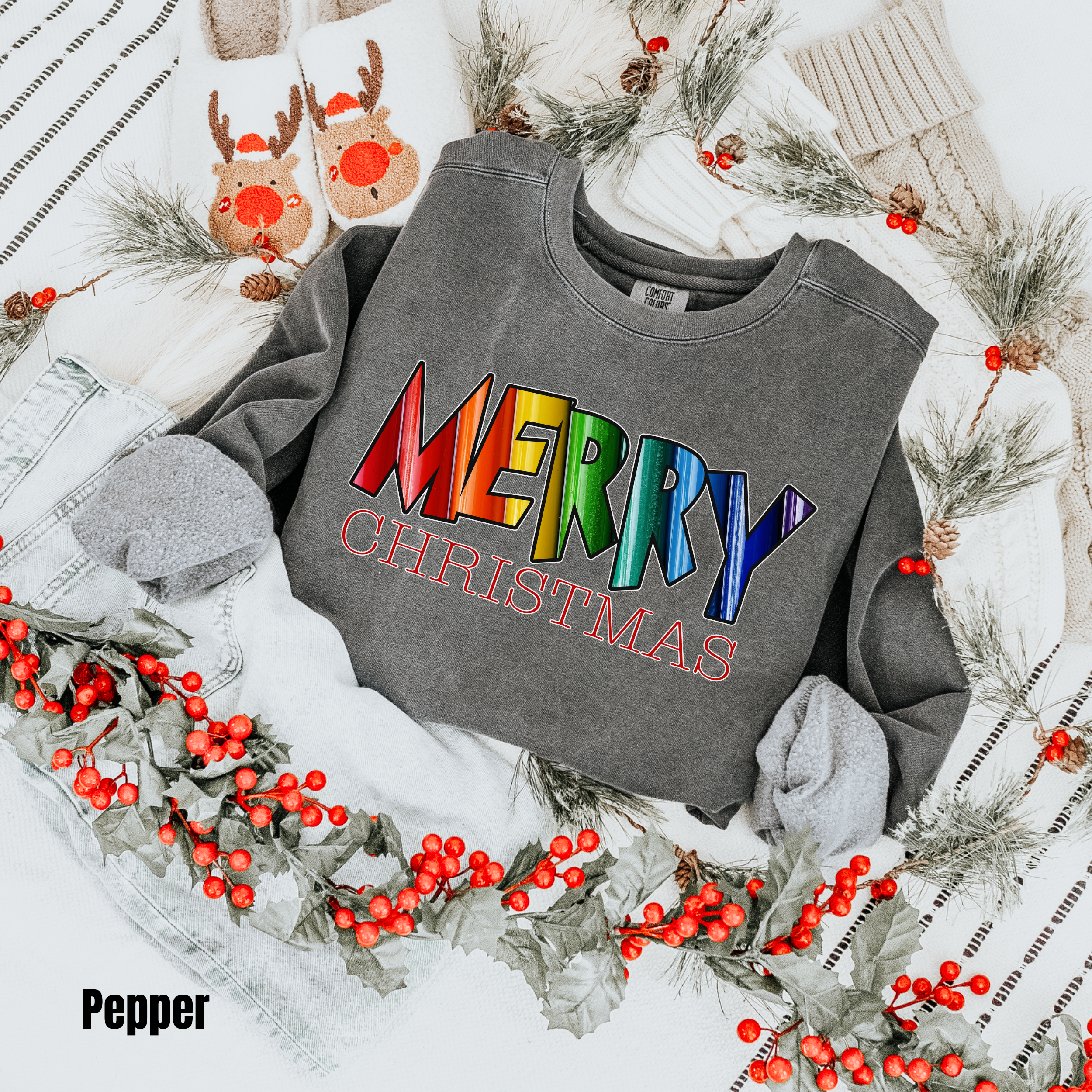 Merry Christmas  #2 Comfort Colors Sweatshirt