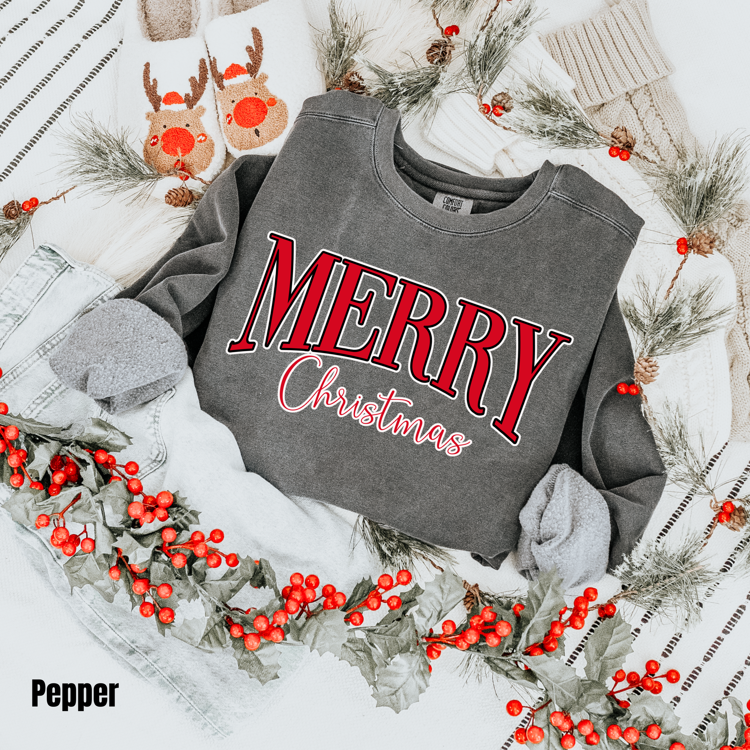 Merry Christmas  #1 Comfort Colors Sweatshirt