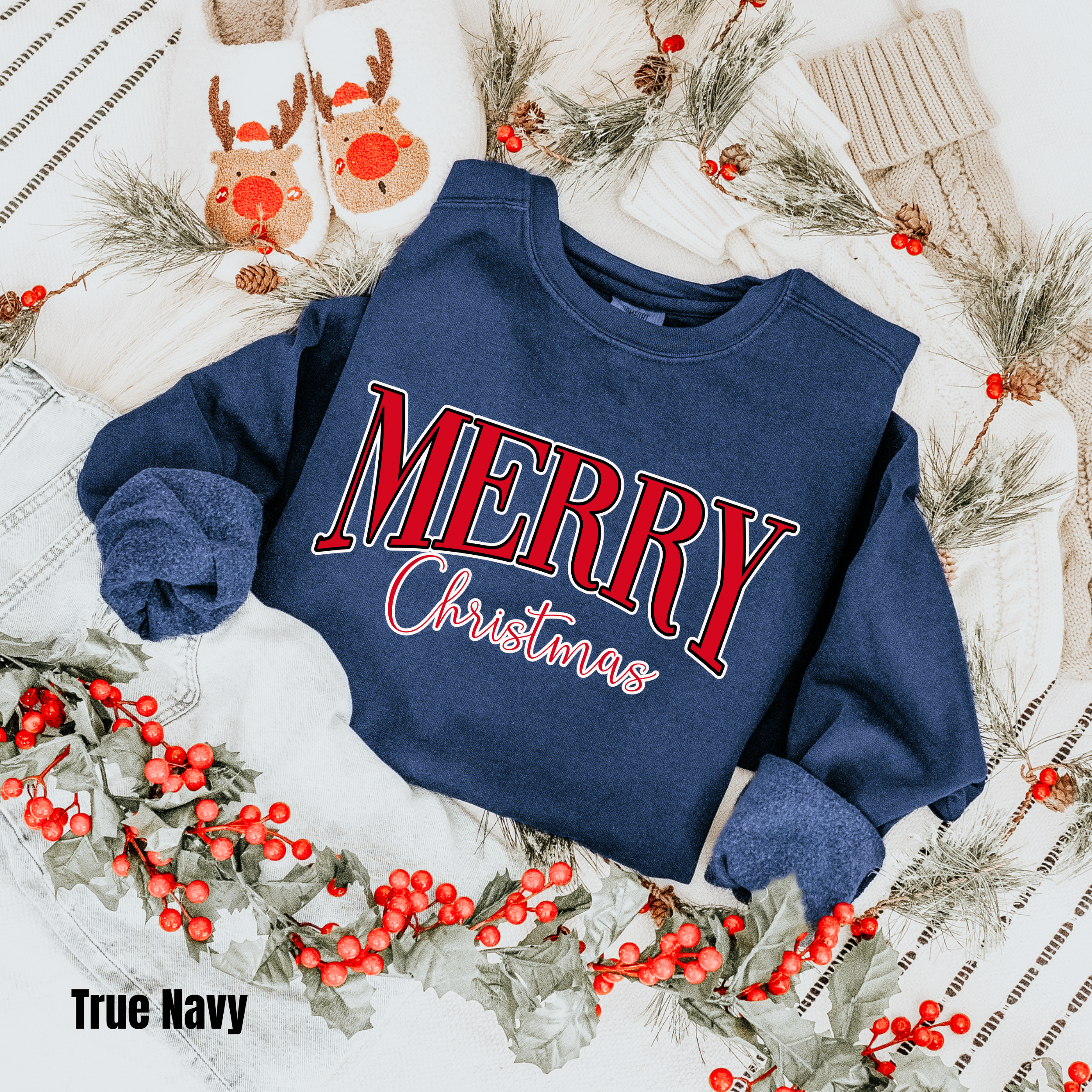 Merry Christmas  #1 Comfort Colors Sweatshirt