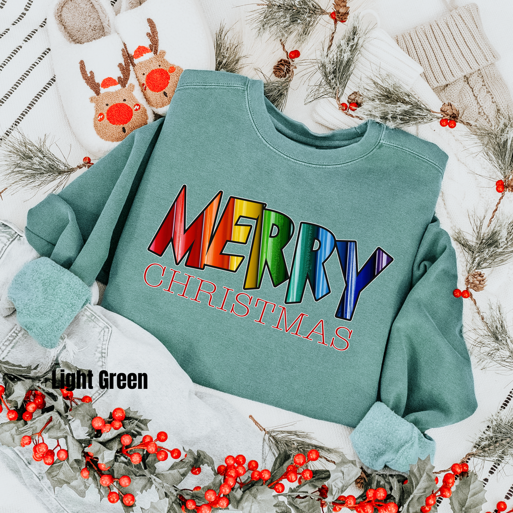 Merry Christmas  #2 Comfort Colors Sweatshirt