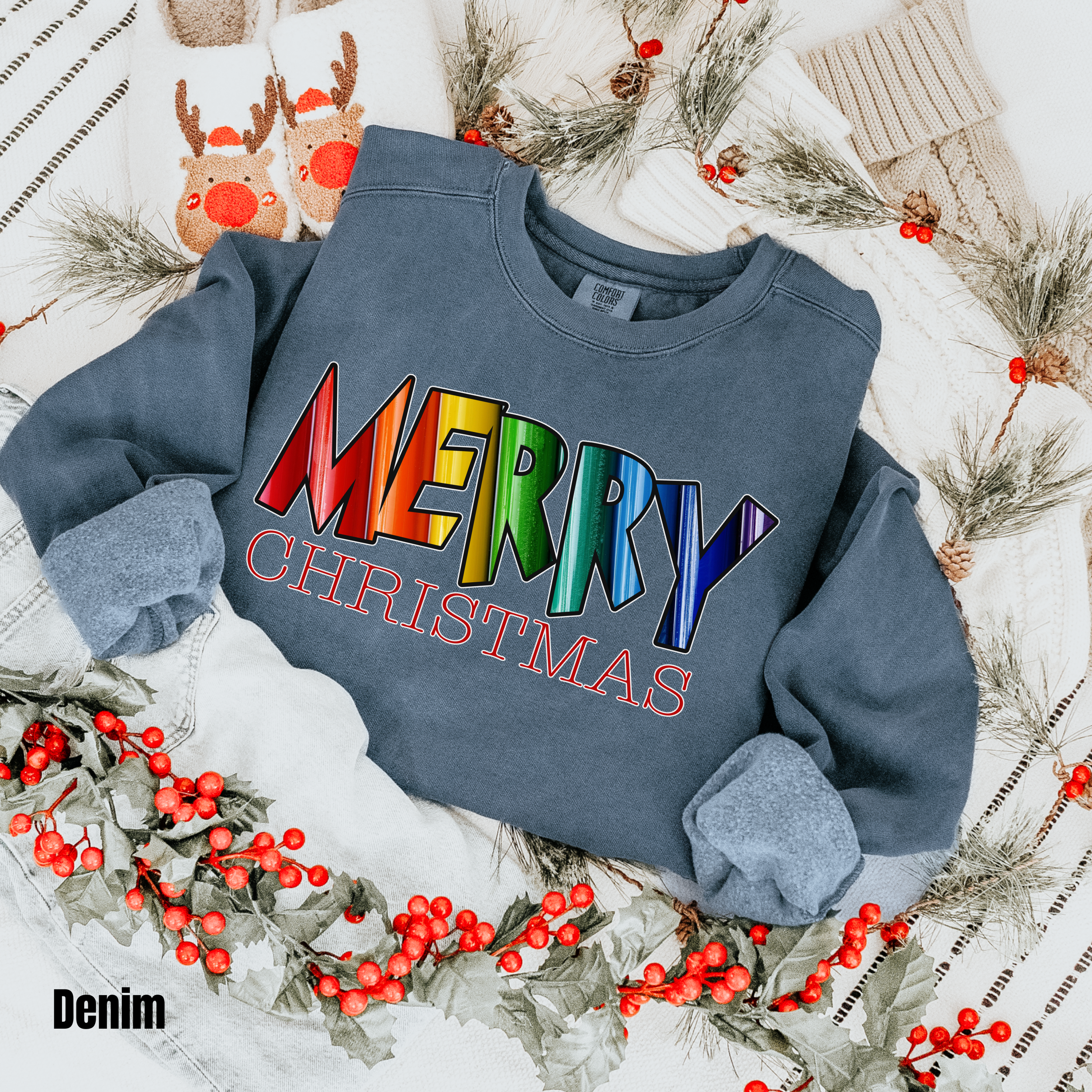 Merry Christmas  #2 Comfort Colors Sweatshirt