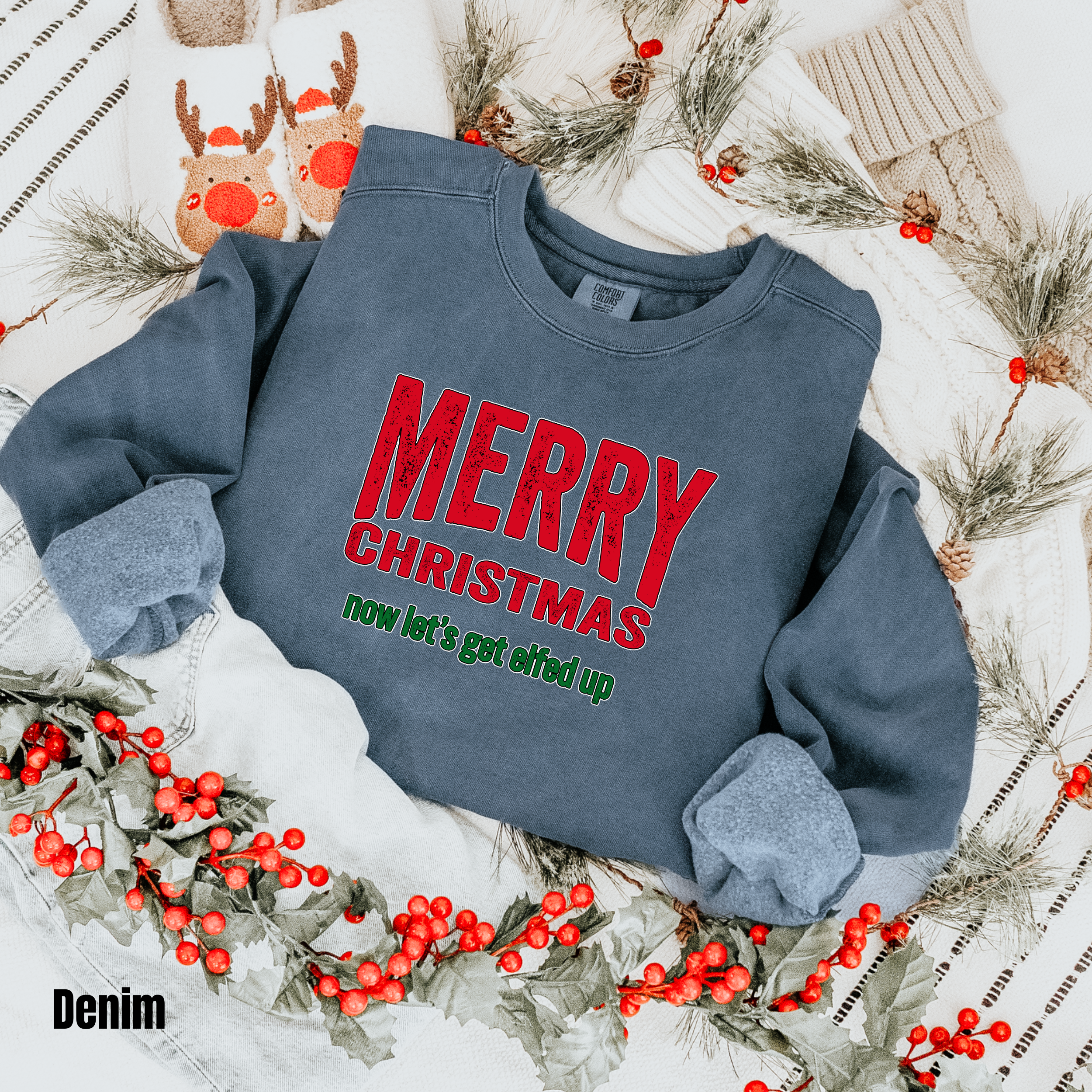 Merry Christmas  #3 Comfort Colors Sweatshirt