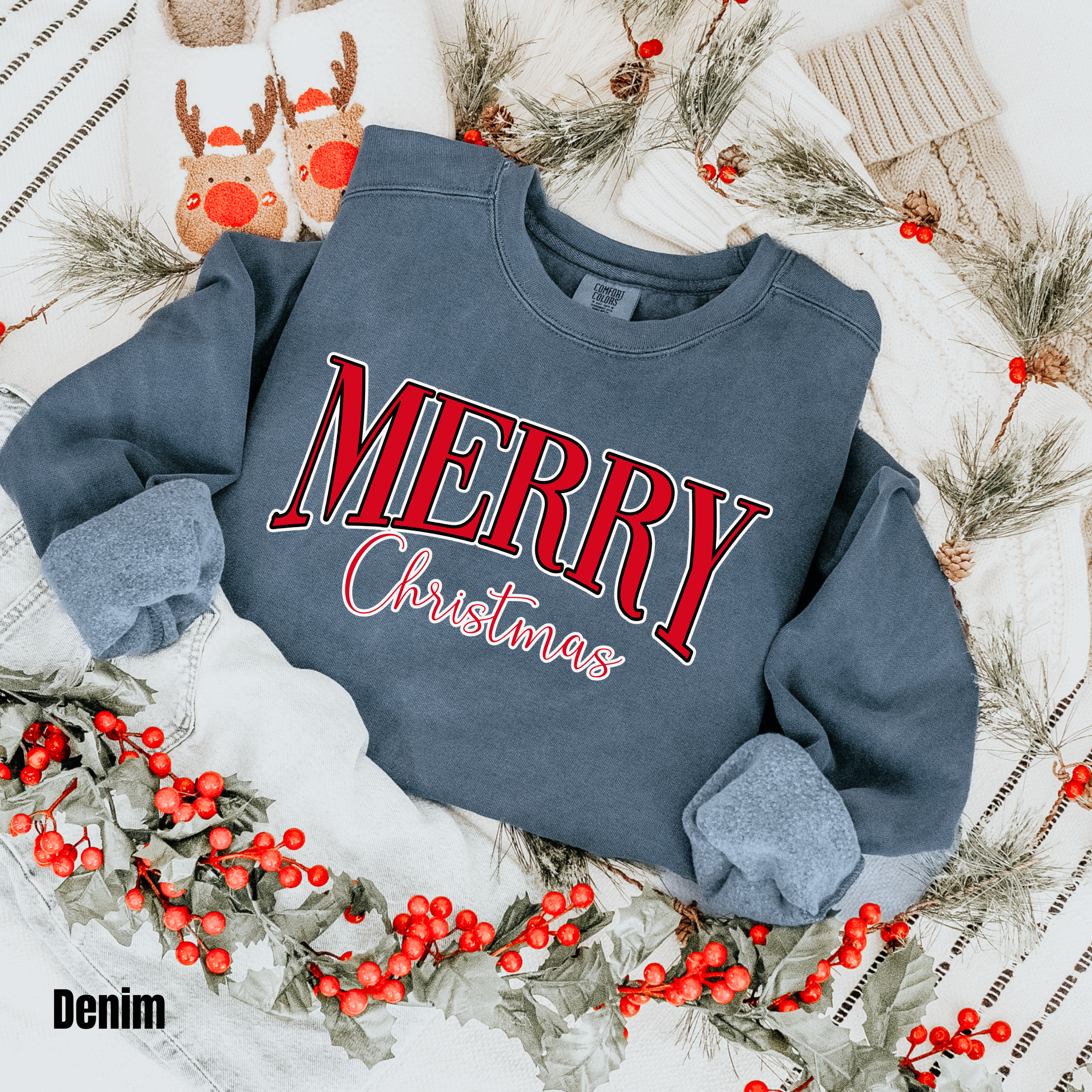 Merry Christmas  #1 Comfort Colors Sweatshirt