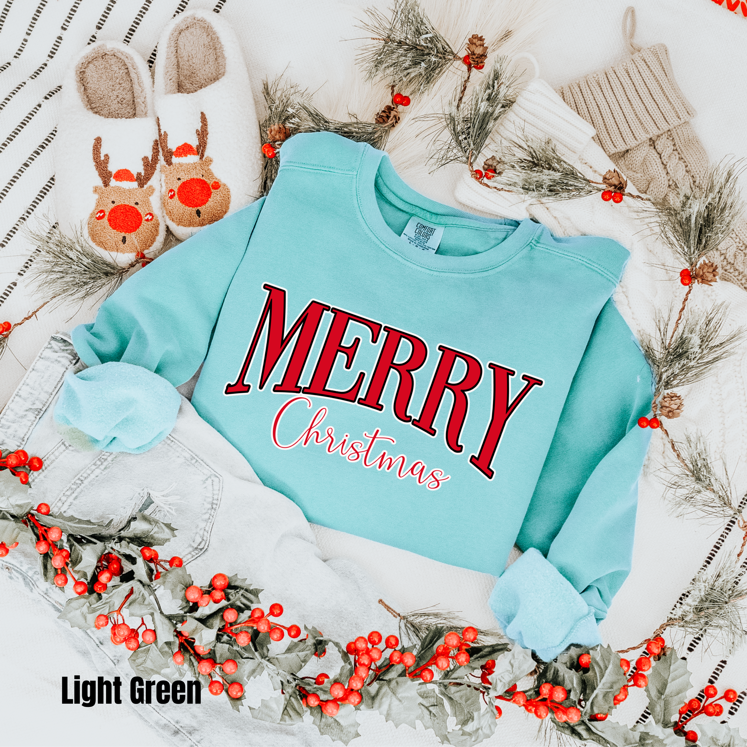 Merry Christmas  #1 Comfort Colors Sweatshirt