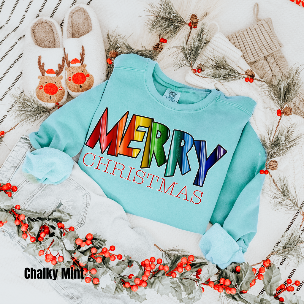 Merry Christmas  #2 Comfort Colors Sweatshirt
