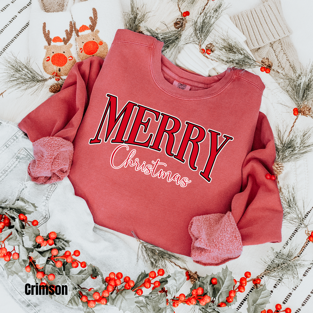 Merry Christmas  #1 Comfort Colors Sweatshirt