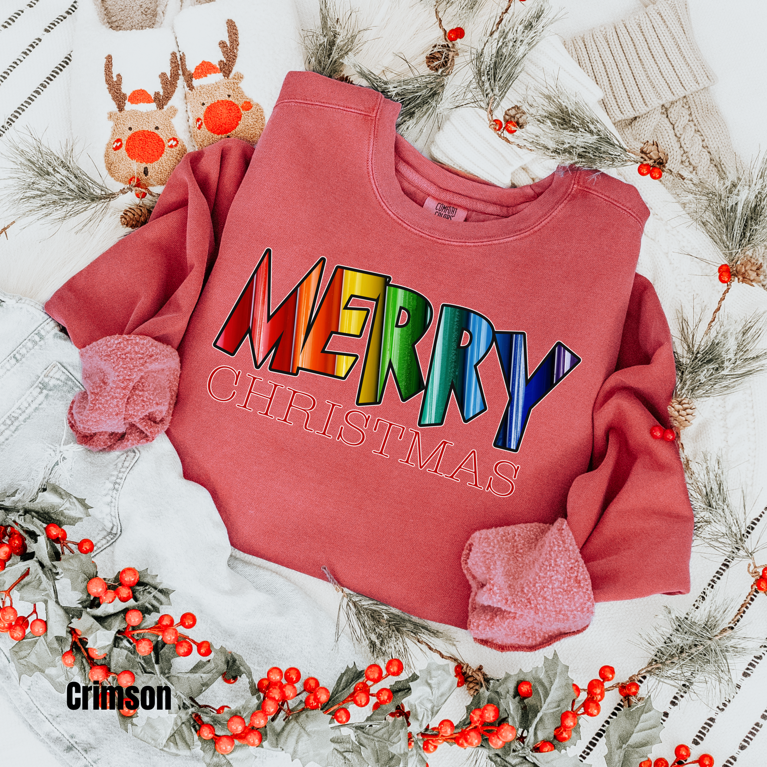Merry Christmas  #2 Comfort Colors Sweatshirt