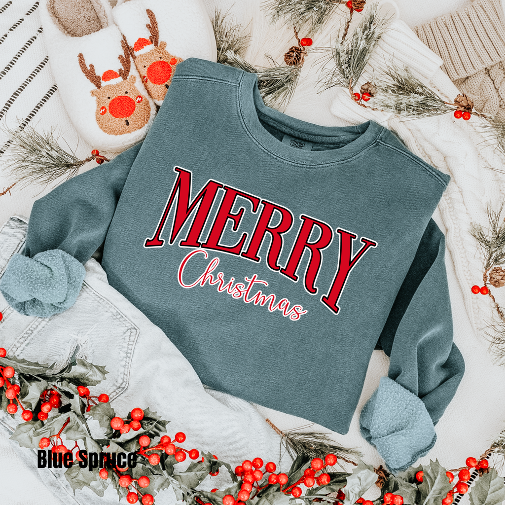 Merry Christmas  #1 Comfort Colors Sweatshirt