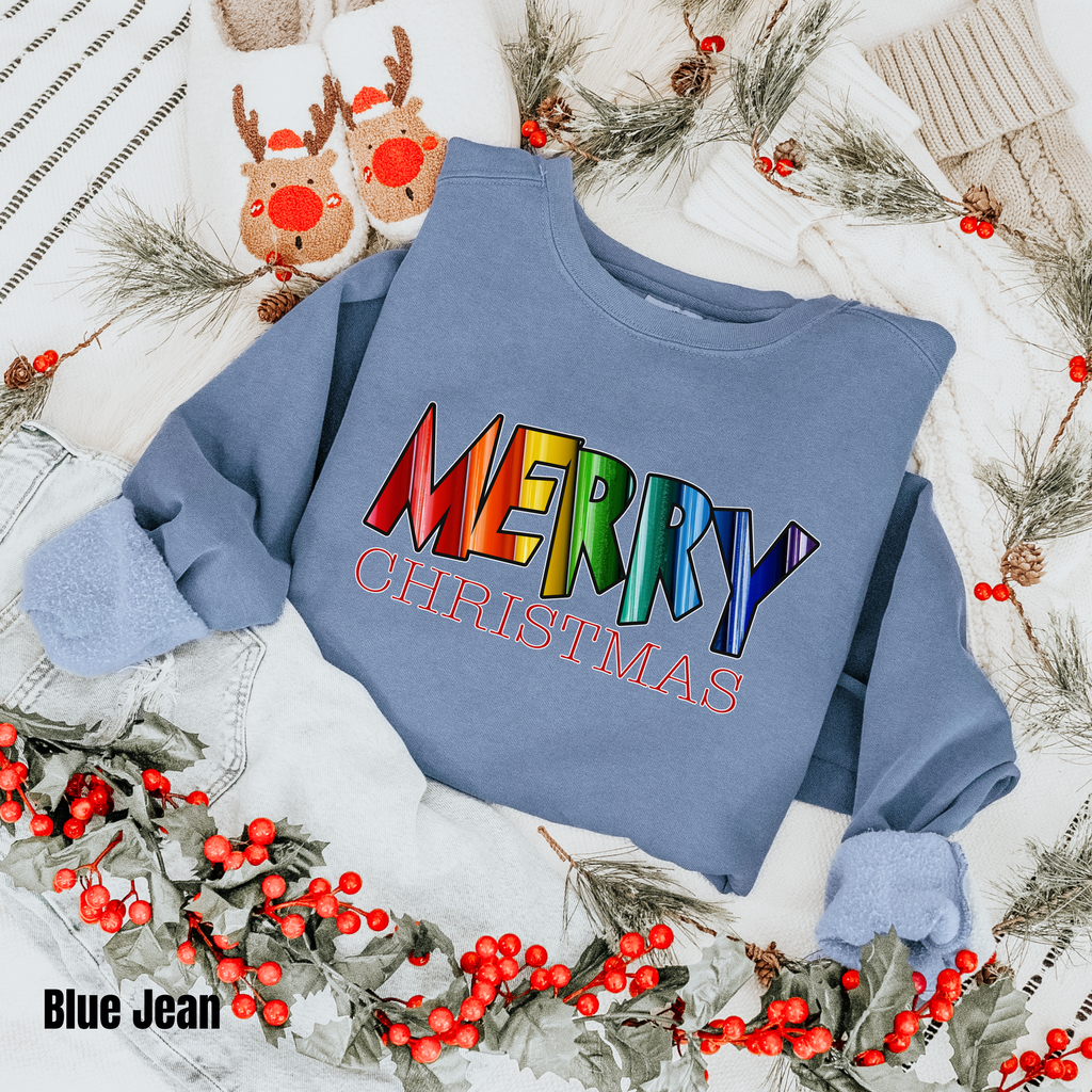 Merry Christmas  #2 Comfort Colors Sweatshirt