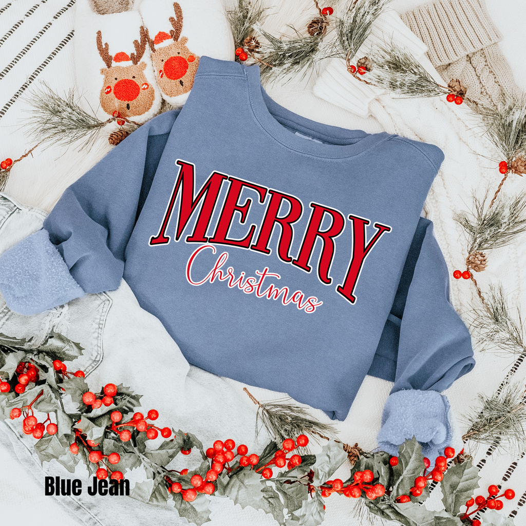 Merry Christmas  #1 Comfort Colors Sweatshirt
