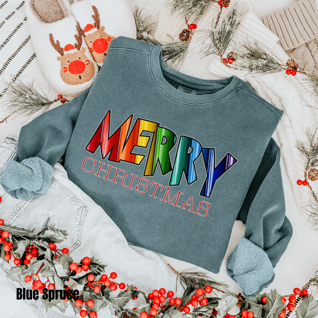 Merry Christmas  #2 Comfort Colors Sweatshirt